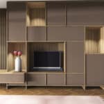 Decoratief plaatmateriaal bruin leer