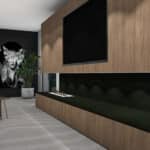 Decoratief plaatmateriaal solid surface zwart met glitters