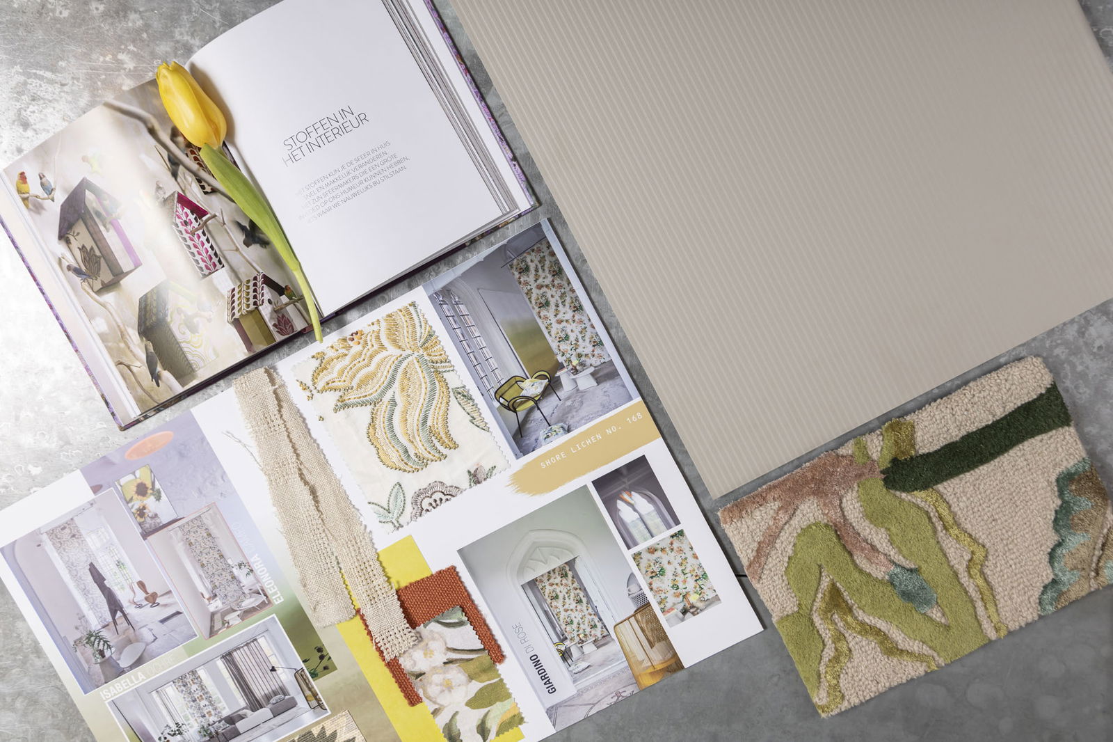 DecoLegno Traccia Moodboard beige, magazines