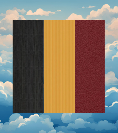 Belgische vlag met plaatmateriaal